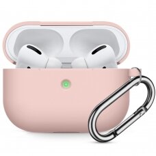 Silikoninis dėklas Airpods PRO rausvas