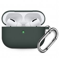 Silikoninis dėklas Airpods PRO tamsiai žalias