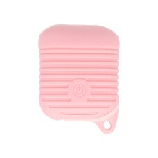 Silikoninis dėklas ausinėms TYPE2 šviesiai rožinis