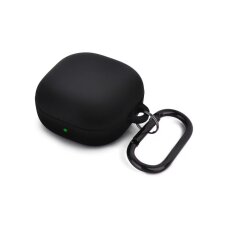 Silikoninis dėklas Samsung Galaxy Buds Live / Pro / Pro 2 juodas su karabinu Silikoninis dėklas Samsung Galaxy Buds Live / Pro / Pro 2 juodas su karabinu