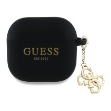 Silikoninis GUESS black Airpods PRO 3 Charm 4G dėklas