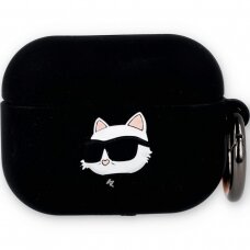 Silikoninis NFT KARL LAGERFELD juodas Airpods PRO dėklas