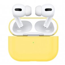 Silikoninis Visible dėklas Airpods PRO geltonas