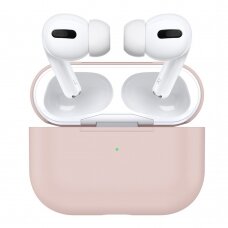 Silikoninis Visible dėklas Airpods PRO kreminis