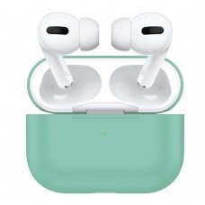 Silikoninis Visible dėklas Airpods PRO mėtos spalvos