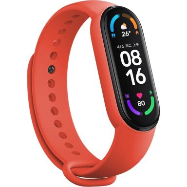 Silikoninė apyrankė Xiaomi Mi Band 5 / Mi Band 6 / Mi Band 7 Red Silikoninė apyrankė Xiaomi Mi Band 5 / Mi Band 6 / Mi Band 7 Red