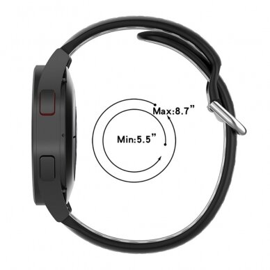 Silikoninė apyrankė Sport4 juoda Samsung Galaxy Watch 4 40mm/42mm/44mm 5