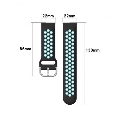 Silikoninė apyrankė Sport4 juoda Samsung Galaxy Watch 4 40mm/42mm/44mm 6