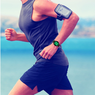 Silikoninė apyrankė Sport4 juoda Samsung Galaxy Watch 4 40mm/42mm/44mm 9
