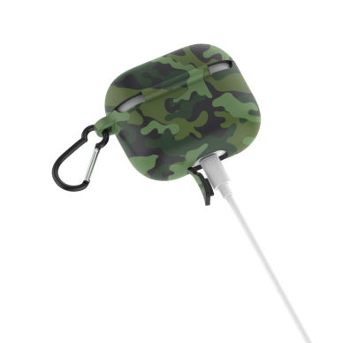 Silikoninis dėklas Airpods 3 Camouflage žalias 1