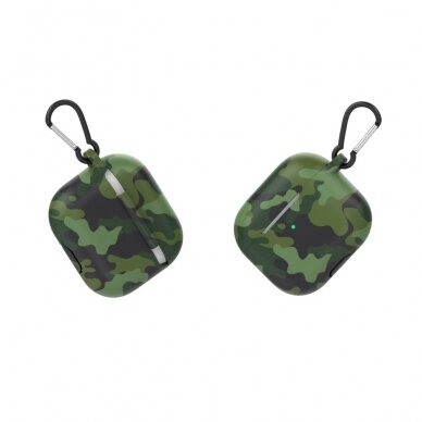 Silikoninis dėklas Airpods 3 Camouflage žalias 3