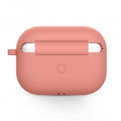 Silikoninis dėklas Airpods PRO koralo spalvos 3