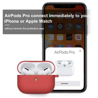 Silikoninis dėklas Airpods PRO raudonas 5