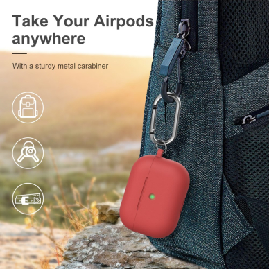 Silikoninis dėklas Airpods PRO raudonas 6