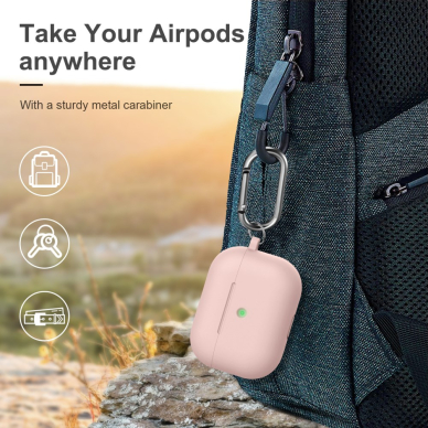 Silikoninis dėklas Airpods PRO rausvas 6