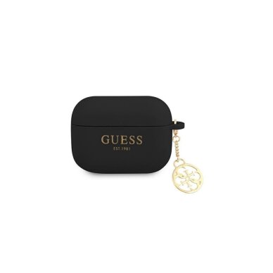 Silikoninis GUESS black Airpods PRO 3 Charm 4G dėklas 2