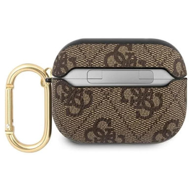 Silikoninis GUESS brown 4G Charm Collection Airpods Pro 2nd Gen dėklas 1