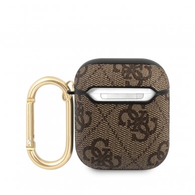 Silikoninis GUESS brown AirPods/AirPods 2 dėklas 1