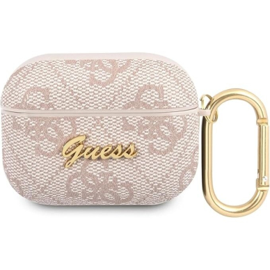 Silikoninis GUESS GUAP2G4GSMP pink Airpods Pro 2nd Gen dėklas
