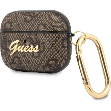 Silikoninis GUESS rudas Airpods PRO dėklas 3