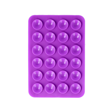 Silikoninis klijuojamas laikiklis telefonui purple