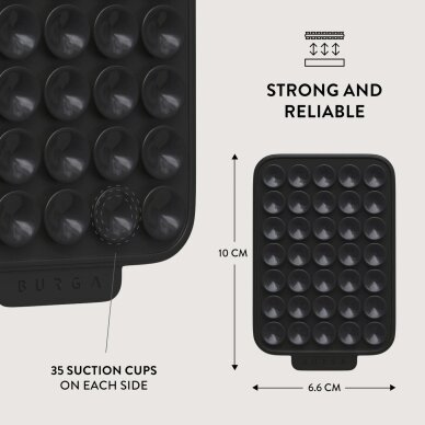 Silikoninis laikiklis telefonui StickPad Black BURGA 3