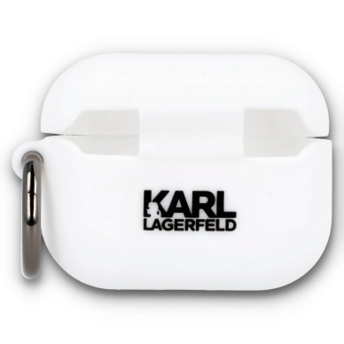 Silikoninis NFT KARL LAGERFELD baltas KLAPRUNCHH Airpods PRO dėklas 1