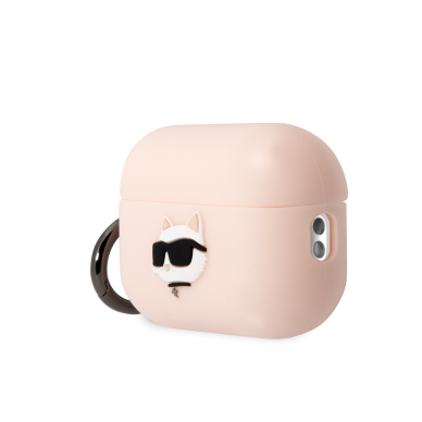 Silikoninis NFT KARL LAGERFELD pink KLAP2RUNCHP Airpods Pro 2nd Gen dėklas 3