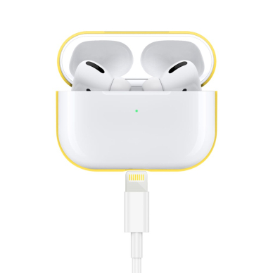 Silikoninis Visible dėklas Airpods PRO geltonas 2