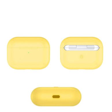Silikoninis Visible dėklas Airpods PRO geltonas 5
