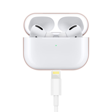 Silikoninis Visible dėklas Airpods PRO kreminis 2