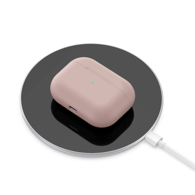 Silikoninis Visible dėklas Airpods PRO kreminis 3