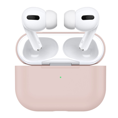 Silikoninis Visible dėklas Airpods PRO kreminis