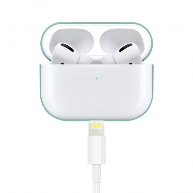 Silikoninis Visible dėklas Airpods PRO melsvas 2
