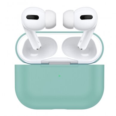 Silikoninis Visible dėklas Airpods PRO melsvas