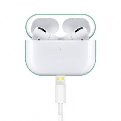 Silikoninis Visible dėklas Airpods PRO mėtos spalvos 2