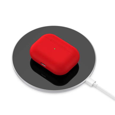 Silikoninis Visible dėklas Airpods PRO raudonas 3