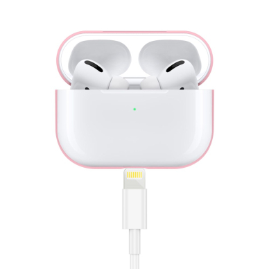 Silikoninis Visible dėklas Airpods PRO šviesiai rožinis 2