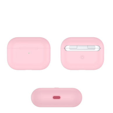 Silikoninis Visible dėklas Airpods PRO šviesiai rožinis 5
