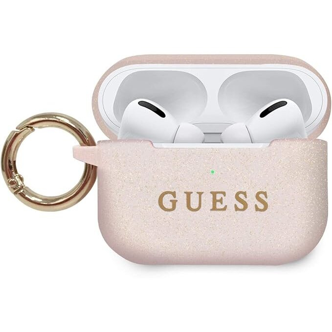 Silikoninis GUESS GUACAPSILGLLP rožinis Airpods PRO dėklas