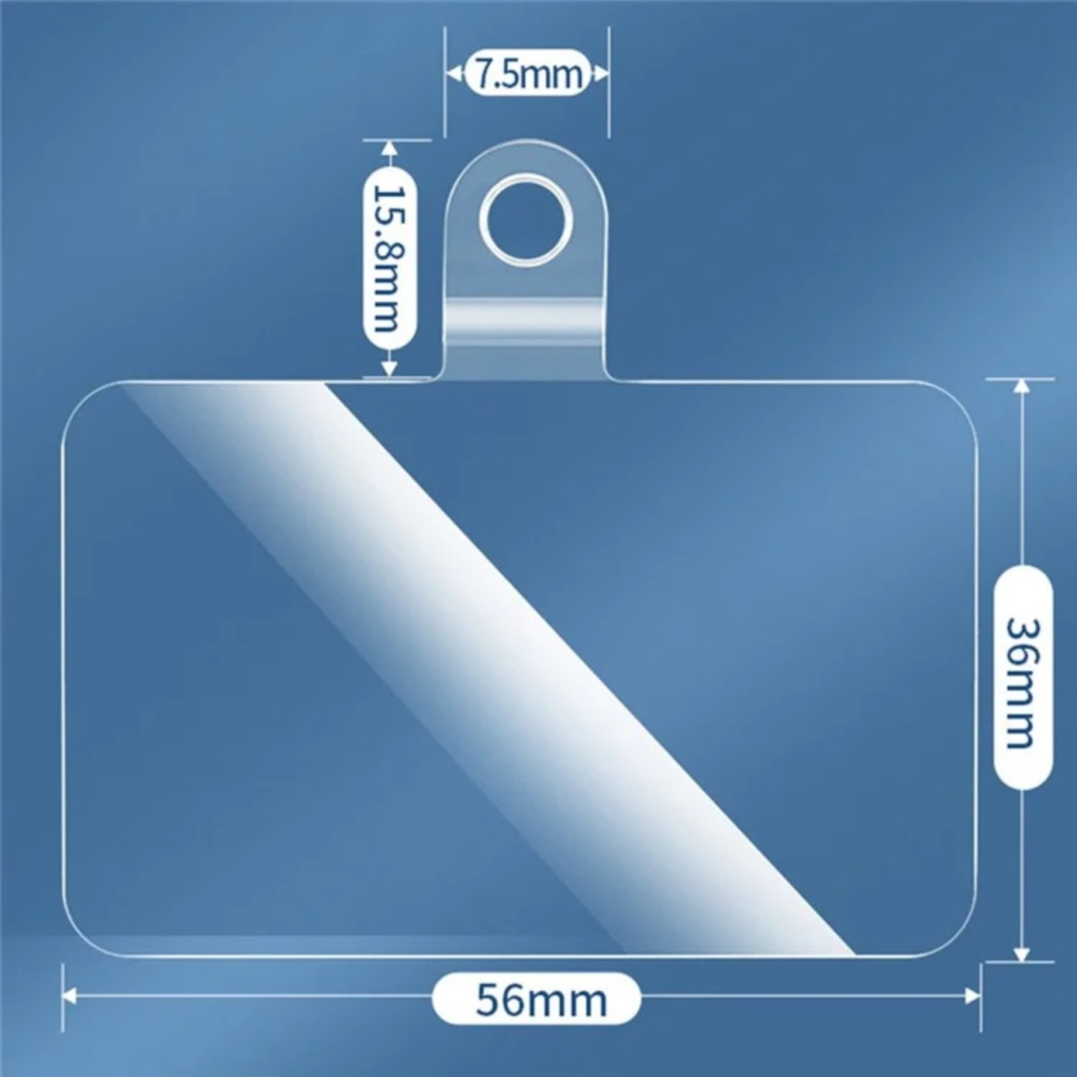 Skaidrus skirtukas virvutei / apyrankei tvirtinti 4