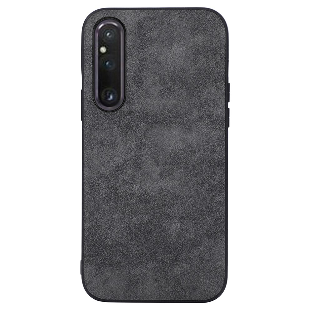 Sony Xperia 1 V juoda Leather Vintage nugarėlė