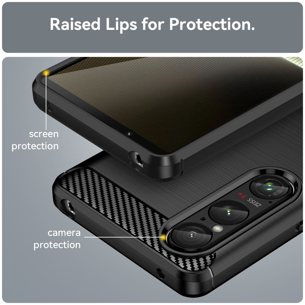 Sony Xperia 1 VI black LYGCARBON nugarėlė 5