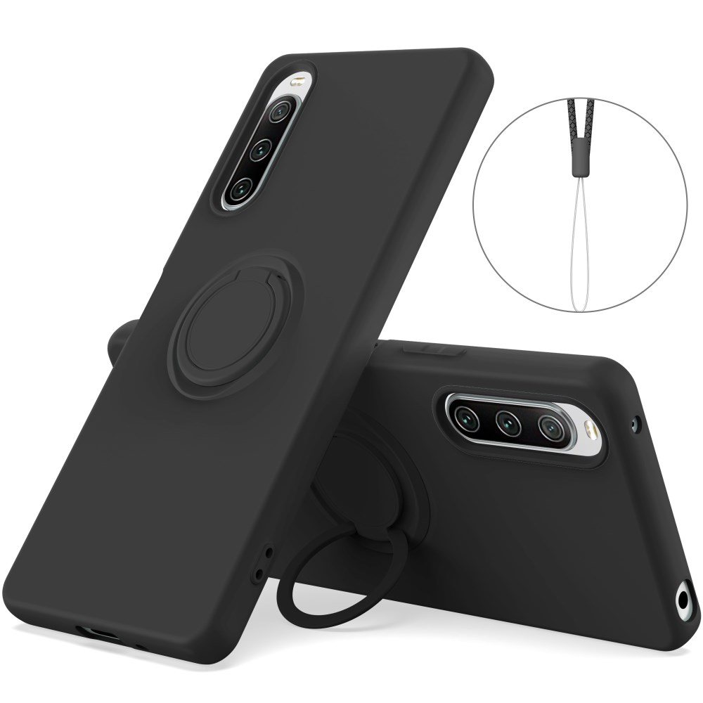 Sony Xperia 10 V juoda Tracy Silicone nugarėlė