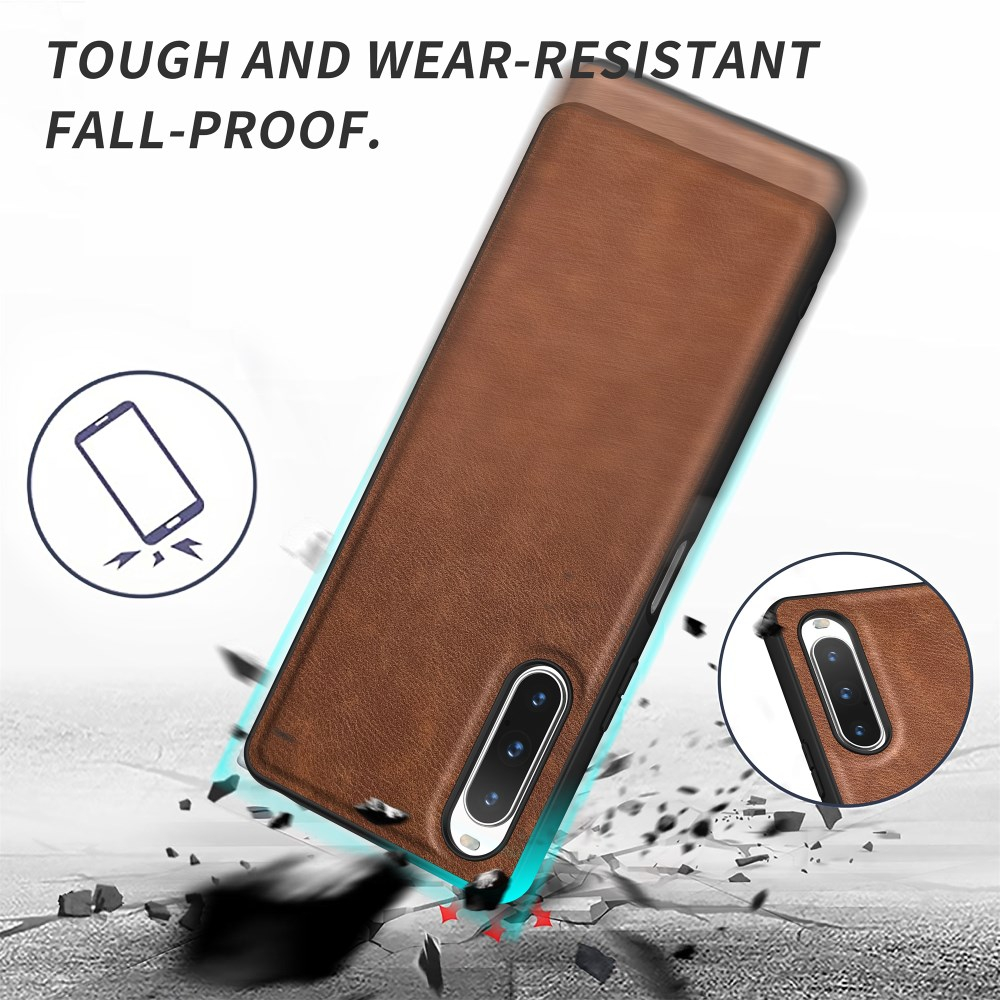 Sony Xperia 10 V ruda Leather Vintage nugarėlė 2