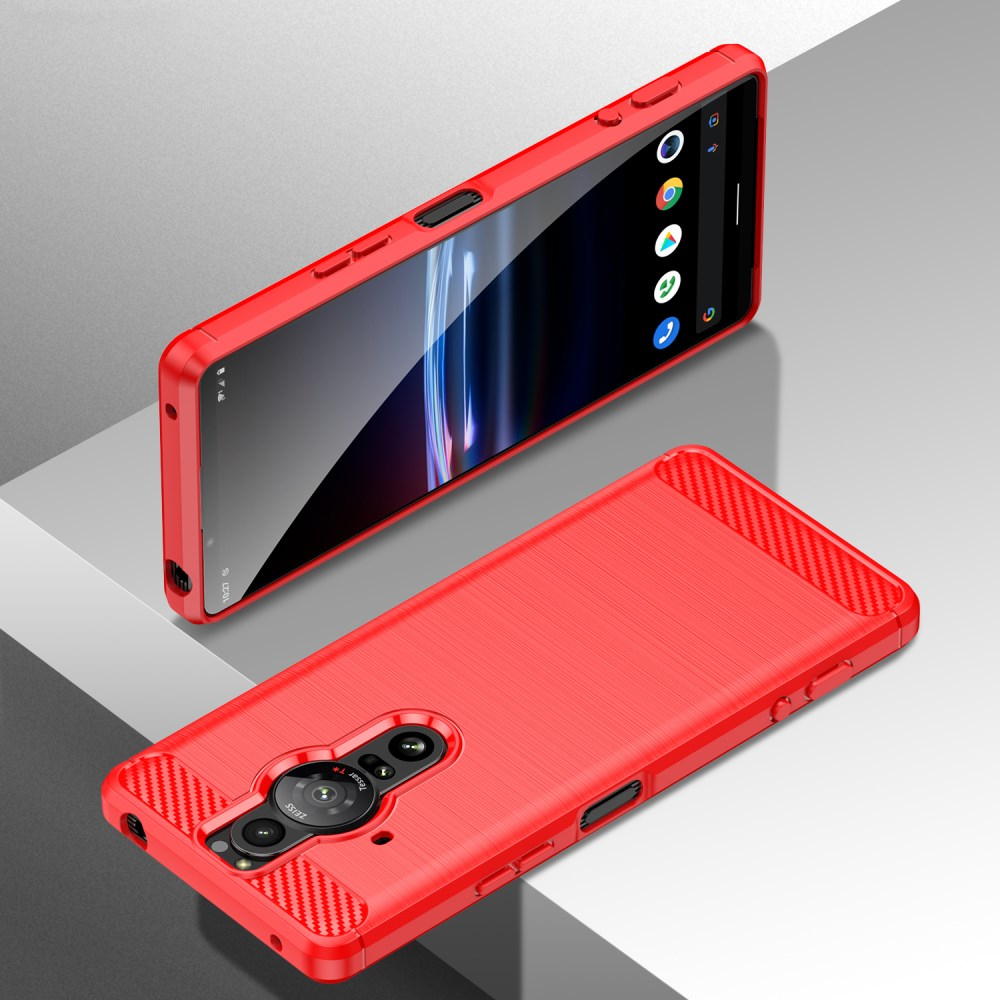 Sony Xperia Pro-I raudona Tracy LYGCARBON nugarėlė 5