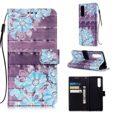 Sony Xperia 5 tracy fashion 3D dėklas Blue Flower