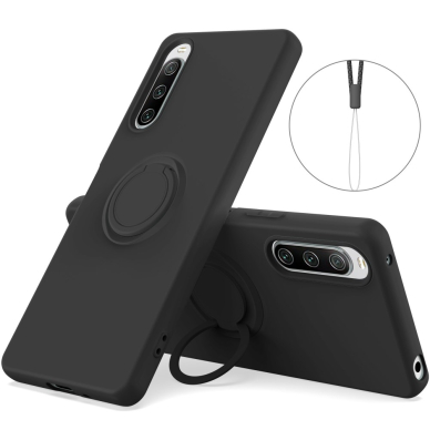 Sony Xperia 10 V juoda Tracy Silicone nugarėlė