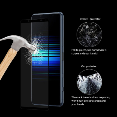 Sony Xperia 5 II juodas pilnas 5D stiklas 8