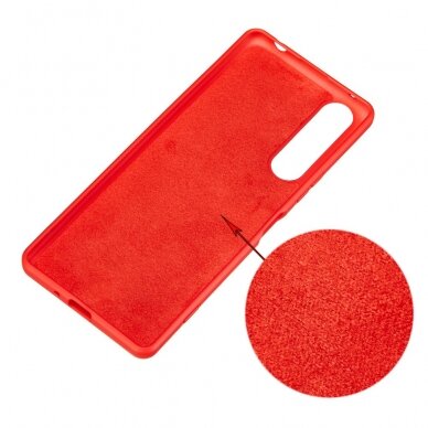 Sony Xperia 5 II raudona tracy silicone nugarėlė 2
